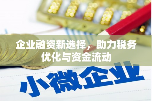 礼县企业融资新选择，助力税务优化与资金流动