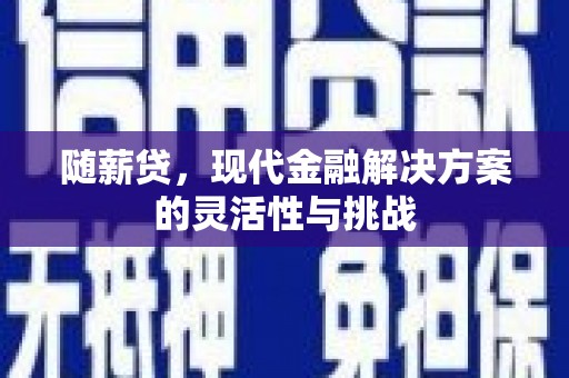 礼县随薪贷，现代金融解决方案的灵活性与挑战