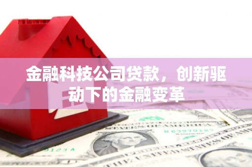 礼县金融科技公司贷款，创新驱动下的金融变革