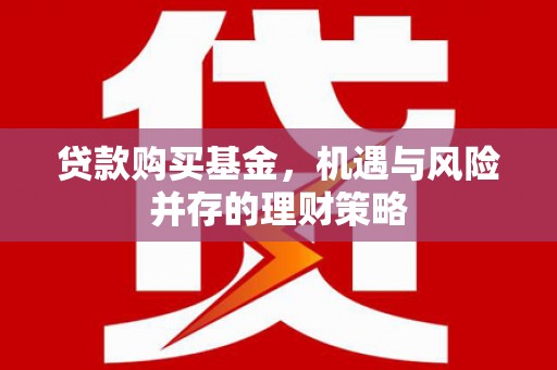 礼县贷款购买基金，机遇与风险并存的理财策略
