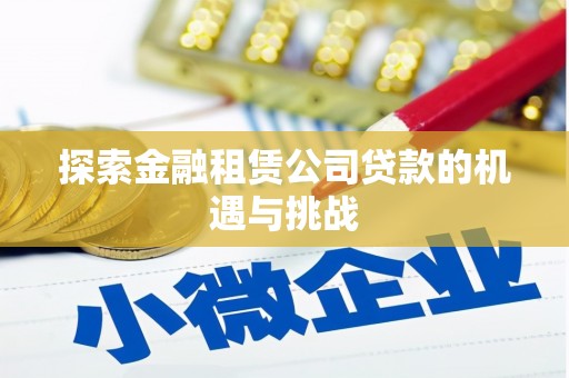 礼县探索金融租赁公司贷款的机遇与挑战