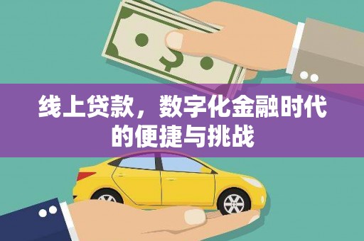 礼县线上贷款，数字化金融时代的便捷与挑战