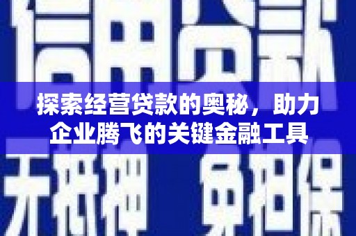 礼县探索经营贷款的奥秘，助力企业腾飞的关键金融工具