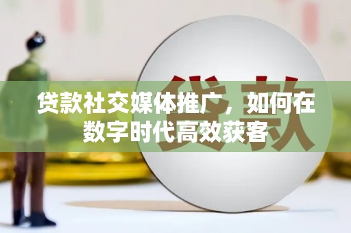 礼县贷款社交媒体推广，如何在数字时代高效获客