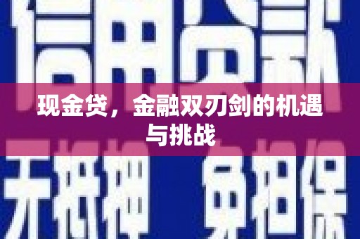 礼县现金贷，金融双刃剑的机遇与挑战