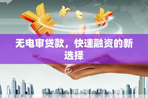 礼县无电审贷款，快速融资的新选择