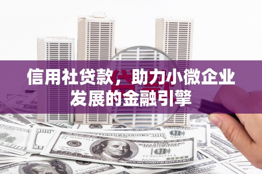 礼县信用社贷款，助力小微企业发展的金融引擎
