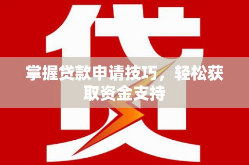 礼县掌握贷款申请技巧，轻松获取资金支持