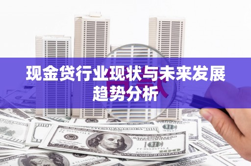 礼县现金贷行业现状与未来发展趋势分析