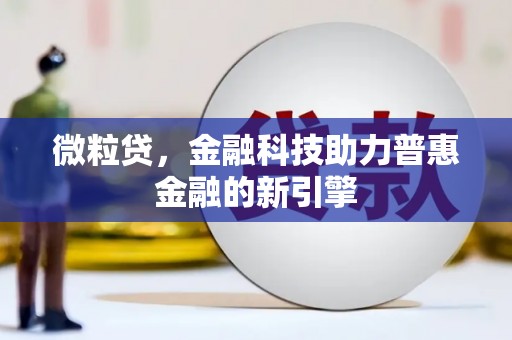 礼县微粒贷，金融科技助力普惠金融的新引擎