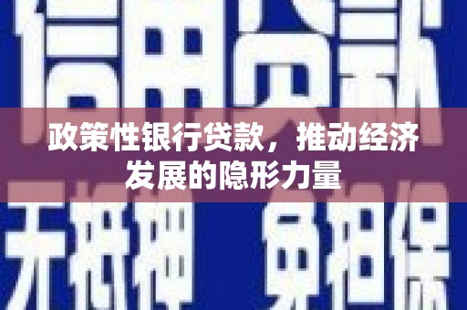 礼县政策性银行贷款，推动经济发展的隐形力量