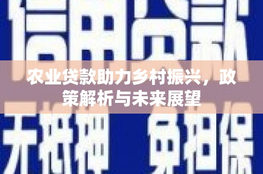 礼县农业贷款助力乡村振兴，政策解析与未来展望