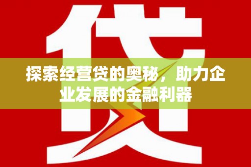 礼县探索经营贷的奥秘，助力企业发展的金融利器