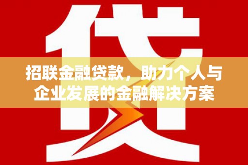 礼县招联金融贷款，助力个人与企业发展的金融解决方案