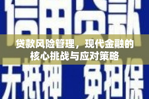 礼县贷款风险管理，现代金融的核心挑战与应对策略