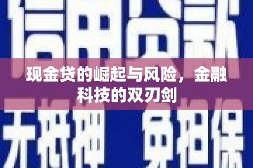 礼县现金贷的崛起与风险，金融科技的双刃剑