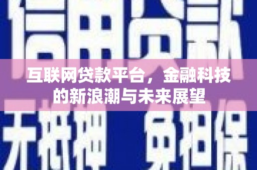 礼县互联网贷款平台，金融科技的新浪潮与未来展望
