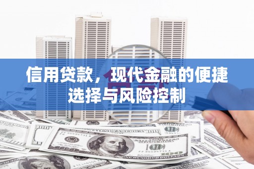 礼县信用贷款，现代金融的便捷选择与风险控制