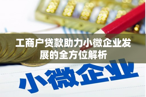 礼县工商户贷款助力小微企业发展的全方位解析