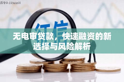 礼县无电审贷款，快速融资的新选择与风险解析