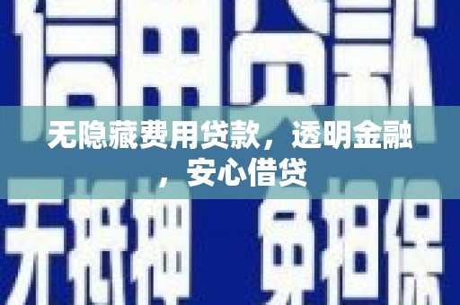 礼县无隐藏费用贷款，透明金融，安心借贷