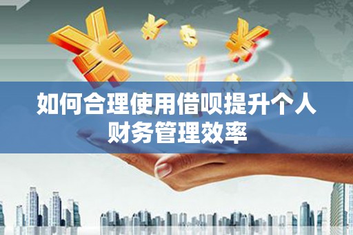 礼县如何合理使用借呗提升个人财务管理效率