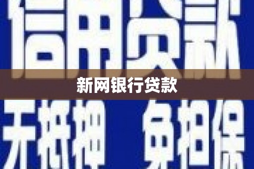 礼县新网银行贷款