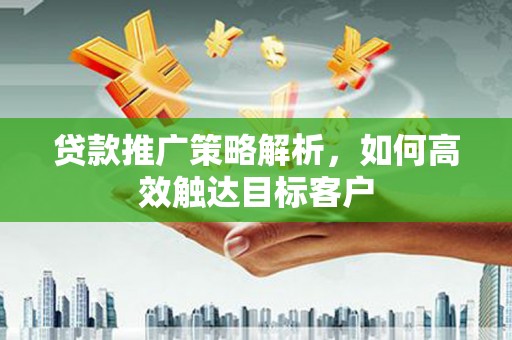 礼县贷款推广策略解析，如何高效触达目标客户