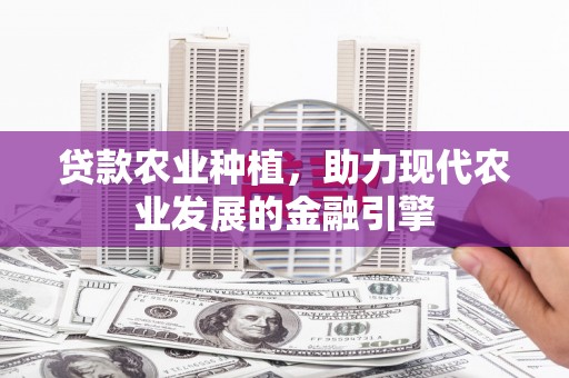 礼县贷款农业种植，助力现代农业发展的金融引擎