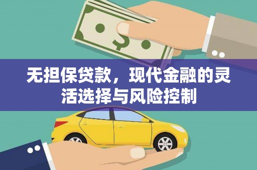 礼县无担保贷款，现代金融的灵活选择与风险控制