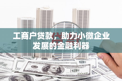 礼县工商户贷款，助力小微企业发展的金融利器