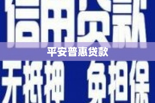 礼县平安普惠贷款