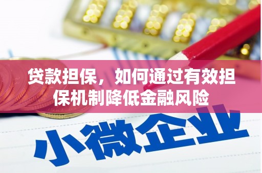 礼县贷款担保，如何通过有效担保机制降低金融风险