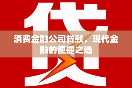 礼县消费金融公司贷款，现代金融的便捷之选