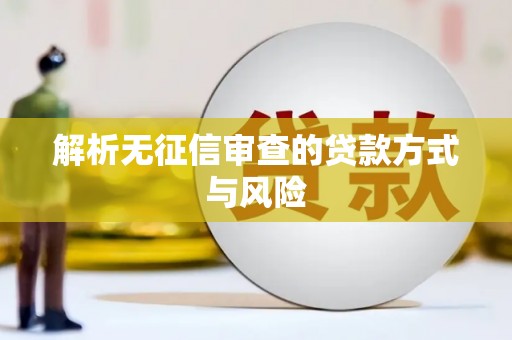 礼县解析无征信审查的贷款方式与风险