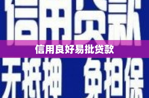 礼县信用良好易批贷款