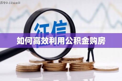 礼县如何高效利用公积金购房