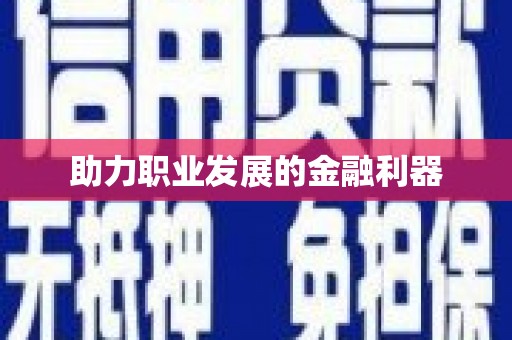礼县助力职业发展的金融利器