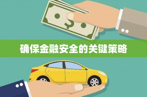 礼县确保金融安全的关键策略